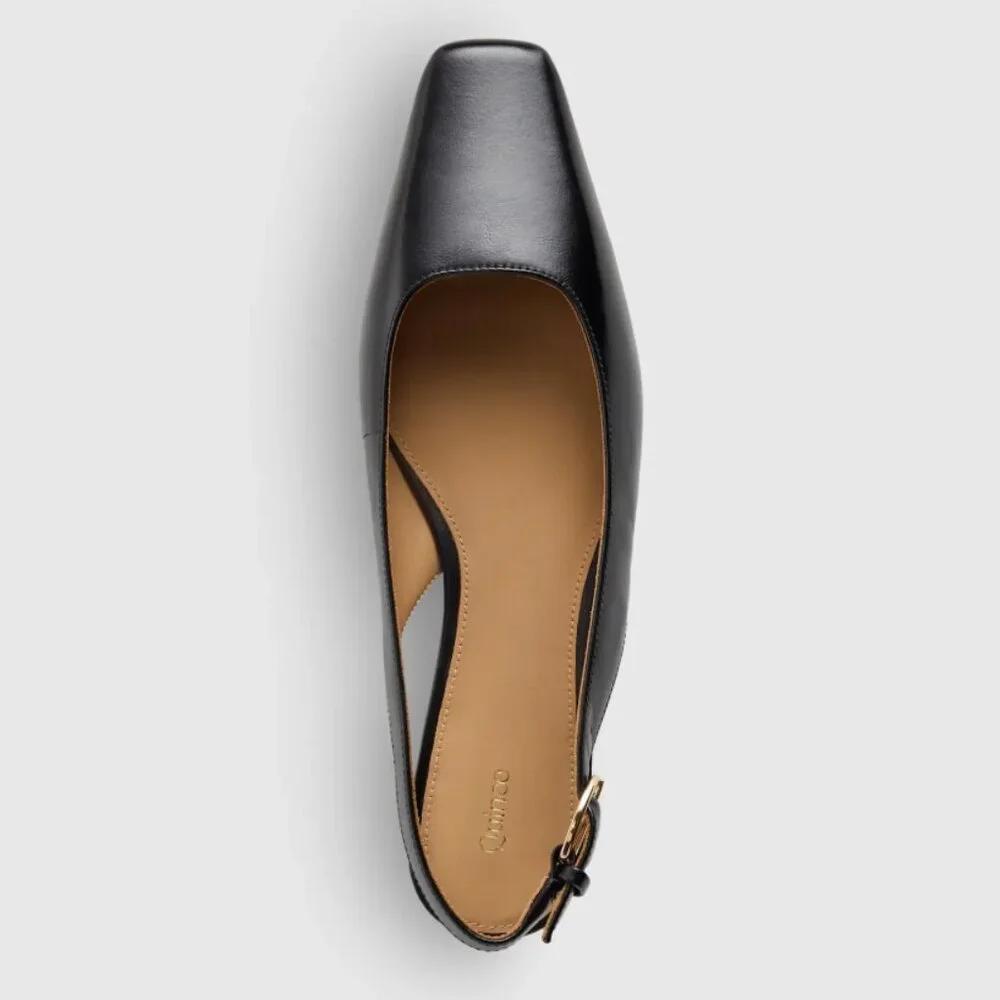 (NWT) Quince Italian Leather Slingback Flats with Ortholite® insole in Size 6.5 - Picture 2 of 9